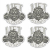 Sticker LIFT No Excuses (Devant)