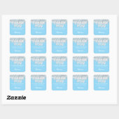 Sticker Light Blue et Silver Party pour les faveur (Feuille)