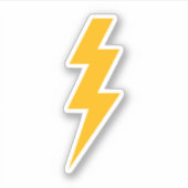 Sticker Lightning Bolt Yellow (Devant)