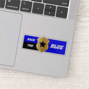 Sticker Ligne Bleue Mince, Police Dieu Béni