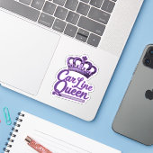 Sticker Ligne de voiture Queen (Ordinateur portable avec iPhone)