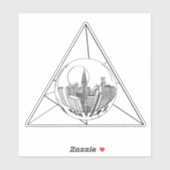 Sticker Lignes simples géométriques de New York blanc et n (Feuille)