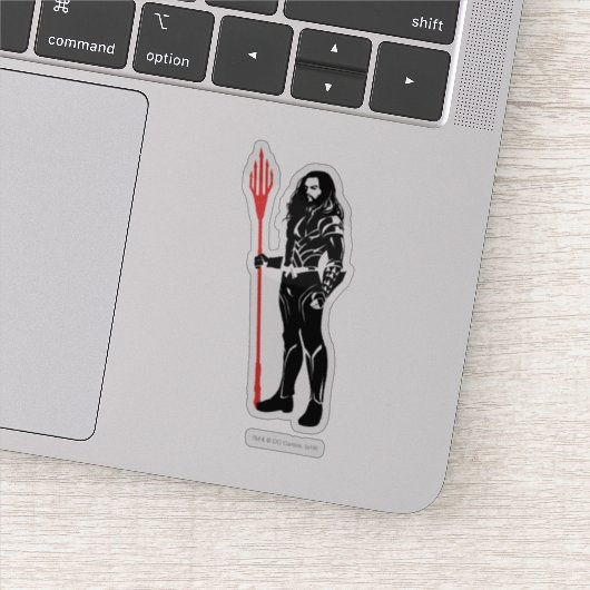 Sticker Ligue de Justice | Aquaman Pose Noir Pop Art (Détail)