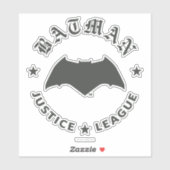 Sticker Ligue de Justice | Batman Retro Bat Emblem (Feuille)