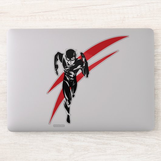 Sticker Ligue de Justice | Flash Running Noir Pop Art (Ordinateur)
