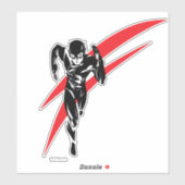 Sticker Ligue de Justice | Flash Running Noir Pop Art (Feuille)