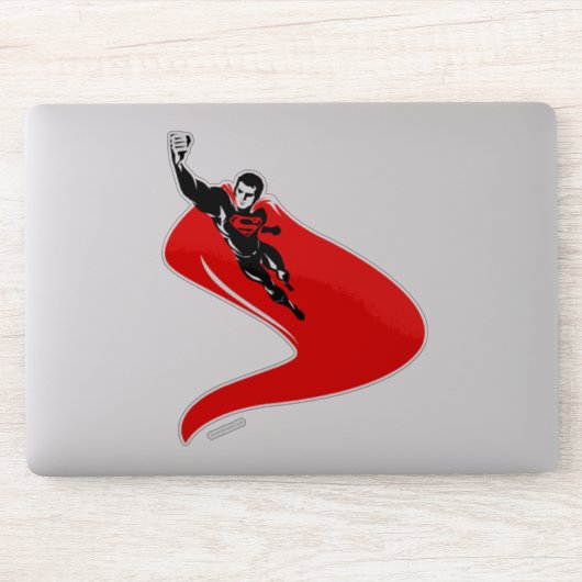 Sticker Ligue de Justice | Superman Flying Noir Pop Art (Ordinateur)