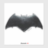 Sticker Ligue de Justice | Symbole de batman métallique (Feuille)
