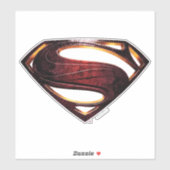 Sticker Ligue de Justice | Symbole de superman métallique (Feuille)