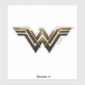 Sticker Ligue de Justice | Symbole métallurgique Wonder Wo (Feuille)