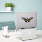 Sticker Ligue de Justice | Symbole métallurgique Wonder Wo (Ordinateur portable sur le bureau)