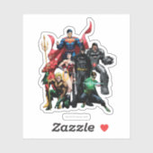 Sticker Ligue de la justice - Groupe (Feuille)