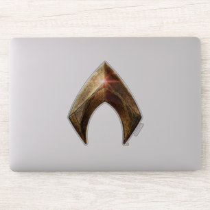 Sticker Ligue de la justice Symbole d'aquaman métallique