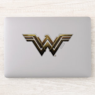 Sticker Ligue de la justice  Symbole Metallic Wonder Woman