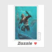 Sticker Ligue Justice #10 Aquaman Noyé Variant de Terre (Feuille)