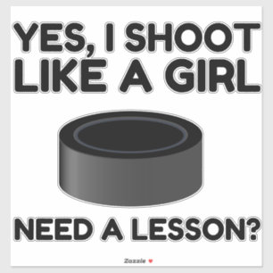 STICKER LIKE A GIRL HOCKEY
