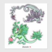 Sticker Lil Garden Dragons (Feuille)