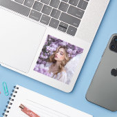 Sticker Lilac Dreams - Serene Spring Angel (Ordinateur portable avec iPhone)