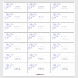 Sticker Lilac Lavender Floral Line Art Adresse d'invité