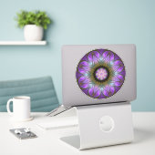 Sticker Lilac Soirée Mandala (Ordinateur portable sur le bureau)