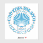 Sticker L'île de Captiva (coquillage) (Feuille)