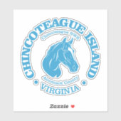 Sticker L'île de Chincoteague (poney) (Feuille)