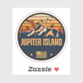 Sticker L'île de Jupiter, Floride (Feuille)