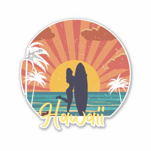 Sticker L'île Hawaii (Devant)
