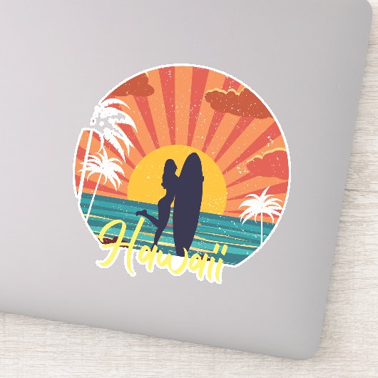 Sticker L'île Hawaii (Détail)