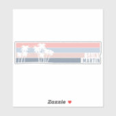 Sticker L'île Saint Martin St Maarten (Feuille)