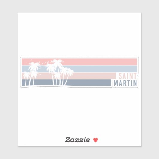 Sticker L'île Saint Martin St Maarten (Feuille)