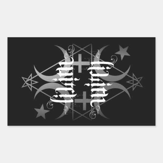 sticker lililith sorcière noir et blanc (Devant)