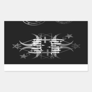 sticker lililith sorcière noir et blanc