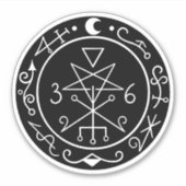 Sticker Lilith sigil. Phoque de déesse de la lune noire (Devant)