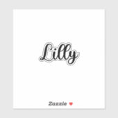Sticker Lilly Name - Calligraphie manuscrite (Feuille)