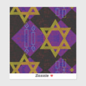 Sticker L'image à thème Hanukkah de SlipperyJoe's jaune do (Feuille)