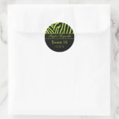 Sticker Lime Black Zebra Sweet 16 (Sac)