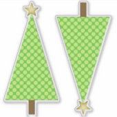 Sticker Lime Green Polka Point Arbre de Noël moderne (Devant)