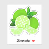 Sticker Lime | tranches de chaux | motif d'agrumes ensolei (Feuille)