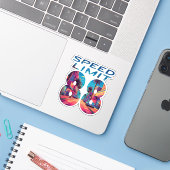 Sticker Limite de vitesse 88 (Ordinateur portable avec iPhone)