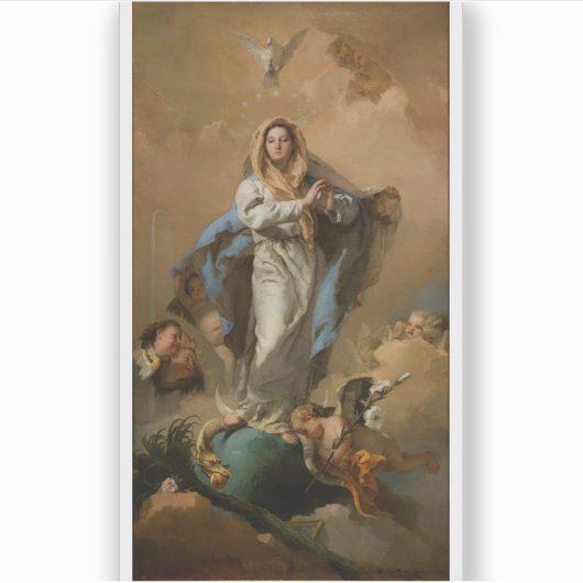 Sticker L'Immaculée Conception par Giovanni Tiepolo (Devant)