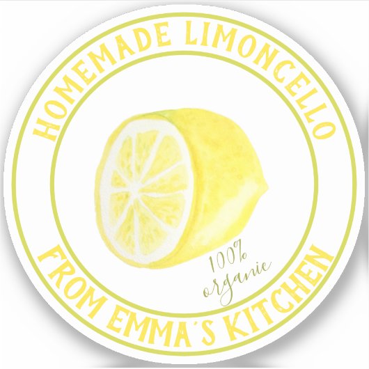 Sticker Limoncello fait maison - 100% bio - étanche (Devant)