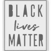 Sticker L'importance de la vie noire | Bouteille d'eau BLM (Devant)