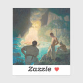 Sticker L'incendie de la générosité, 1940 par N. C. Wyeth (Feuille)