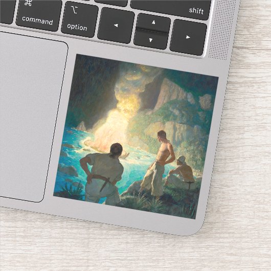 Sticker L'incendie de la générosité, 1940 par N. C. Wyeth (Détail)