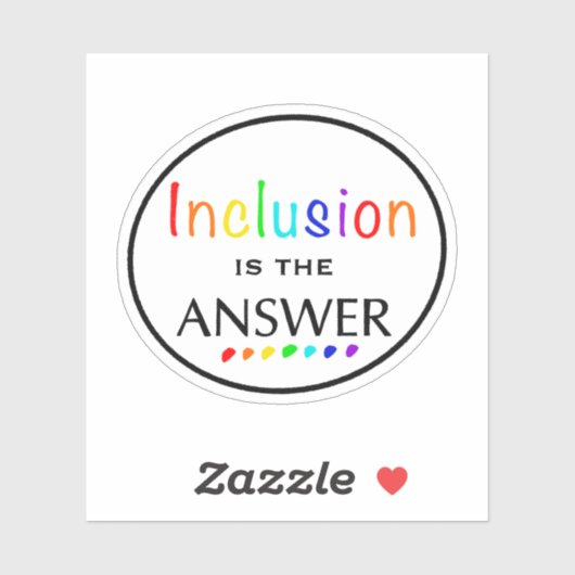 Sticker L'inclusion est la réponse - Sensibilisation à la (Feuille)