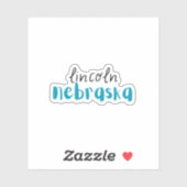 Sticker Lincoln Nebraska (Feuille)