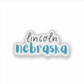 Sticker Lincoln Nebraska (Devant)