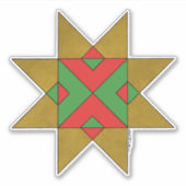 Sticker Lincolnshire Auseklis Witch Mark rouge et vert (Devant)