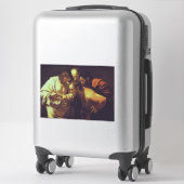 Sticker L'Incrédulité de saint Thomas par Le Caravage (Sur valise)